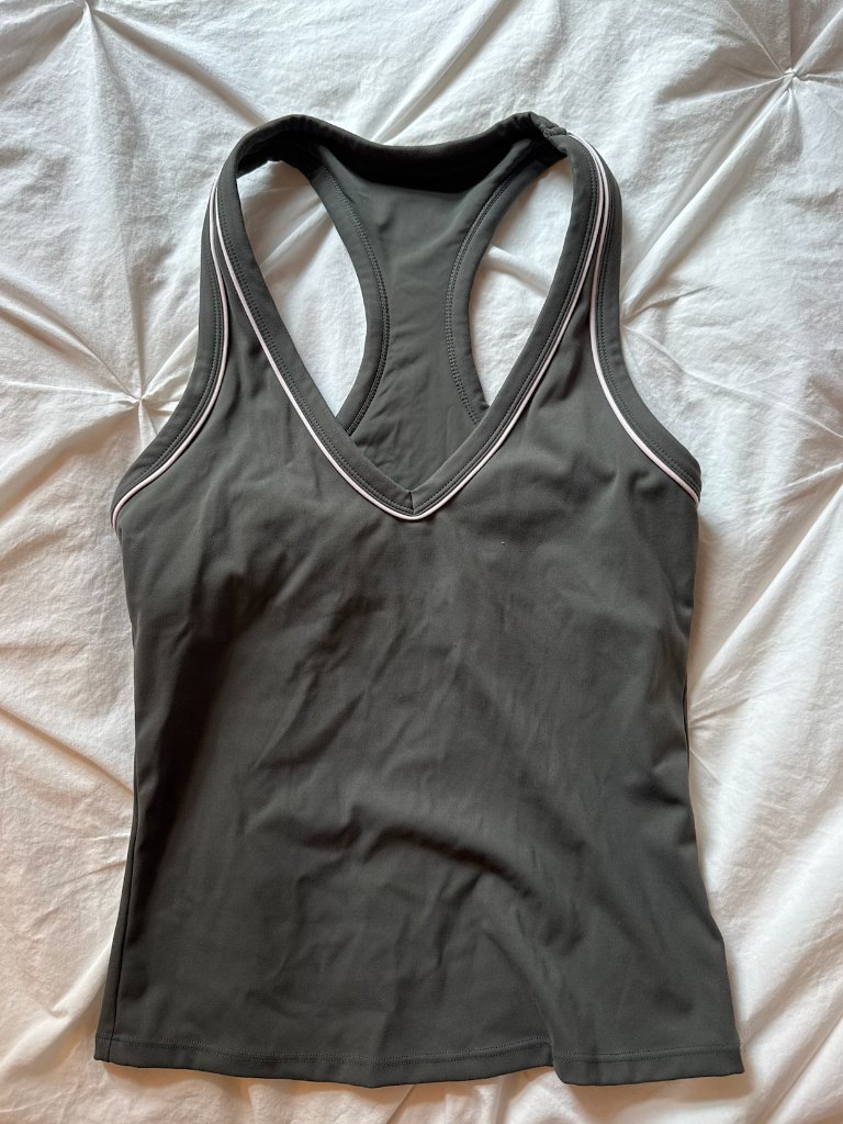 Tala Dayflex V-Neck Racer Tank Dark Olive Small Worn Once — image 3 of 7